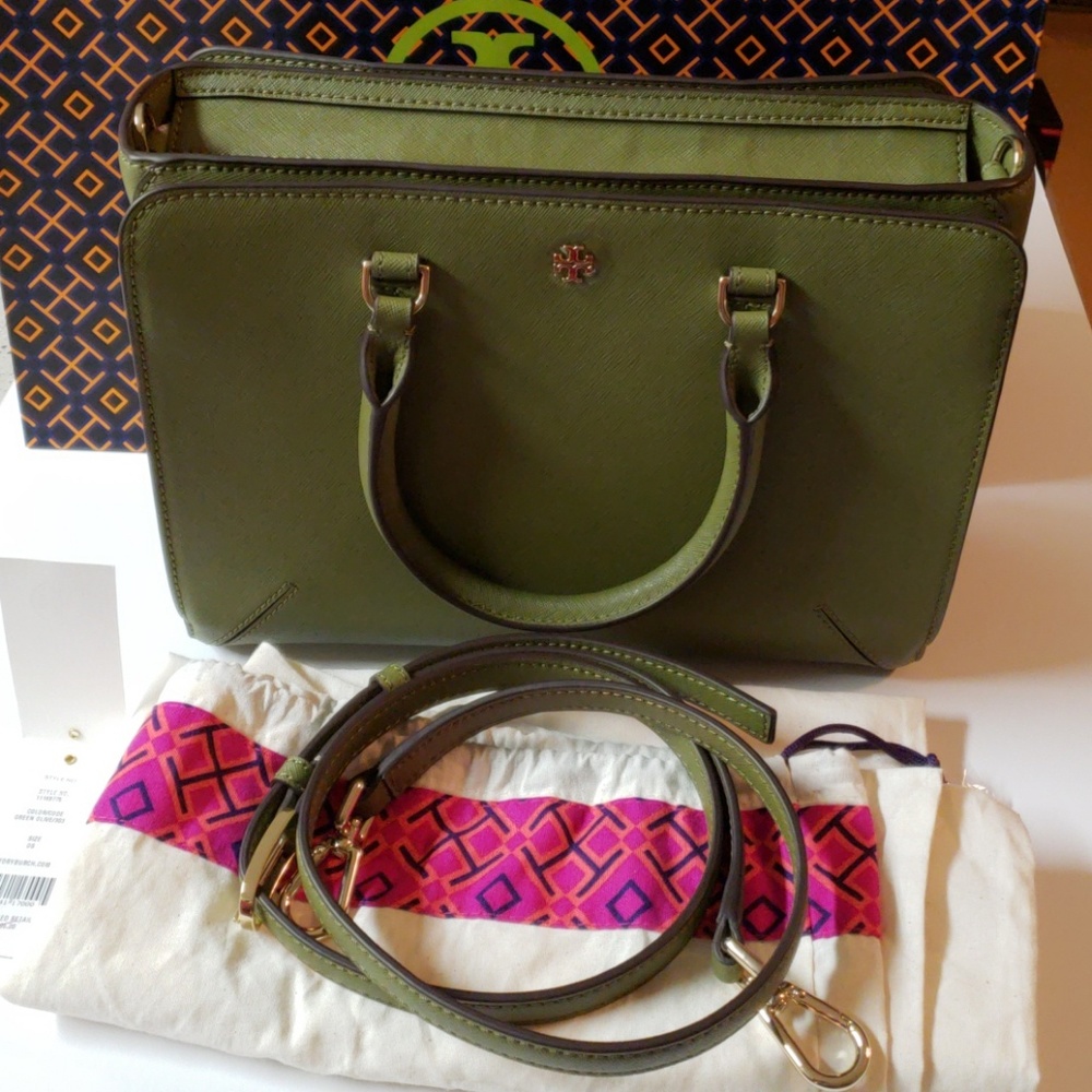Tory Burch Robinson Small Zip Tote